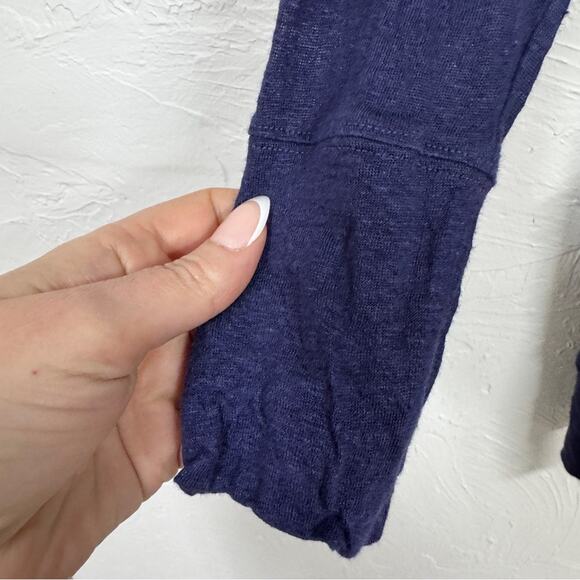 J Crew Blue Linen Duster Cardigan Sweater Womens S Casual Preppy Classic Beachy - Picture 6 of 7